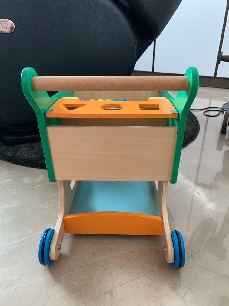 elc wooden shopping trolley