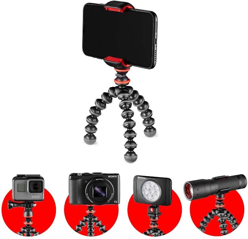 JOBY GorillaPod Starter Kit for Smartphones (Category: Tripods & Monopods) located in Manila. Submitted by techsmartph (Listing ID 286458414, Image 2). Description: The tripod's ball-and-socket design enables you to stand it on any surface or wrap and hold onto any tree branch or railing you can find. The 1/4""-20 threaded camera mount allows you to thread on a compact camera or other accessories with the same size socket. The flashlight/micropho