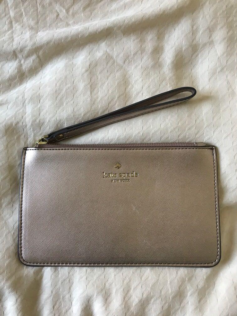Kate spade sale wristlet rose gold