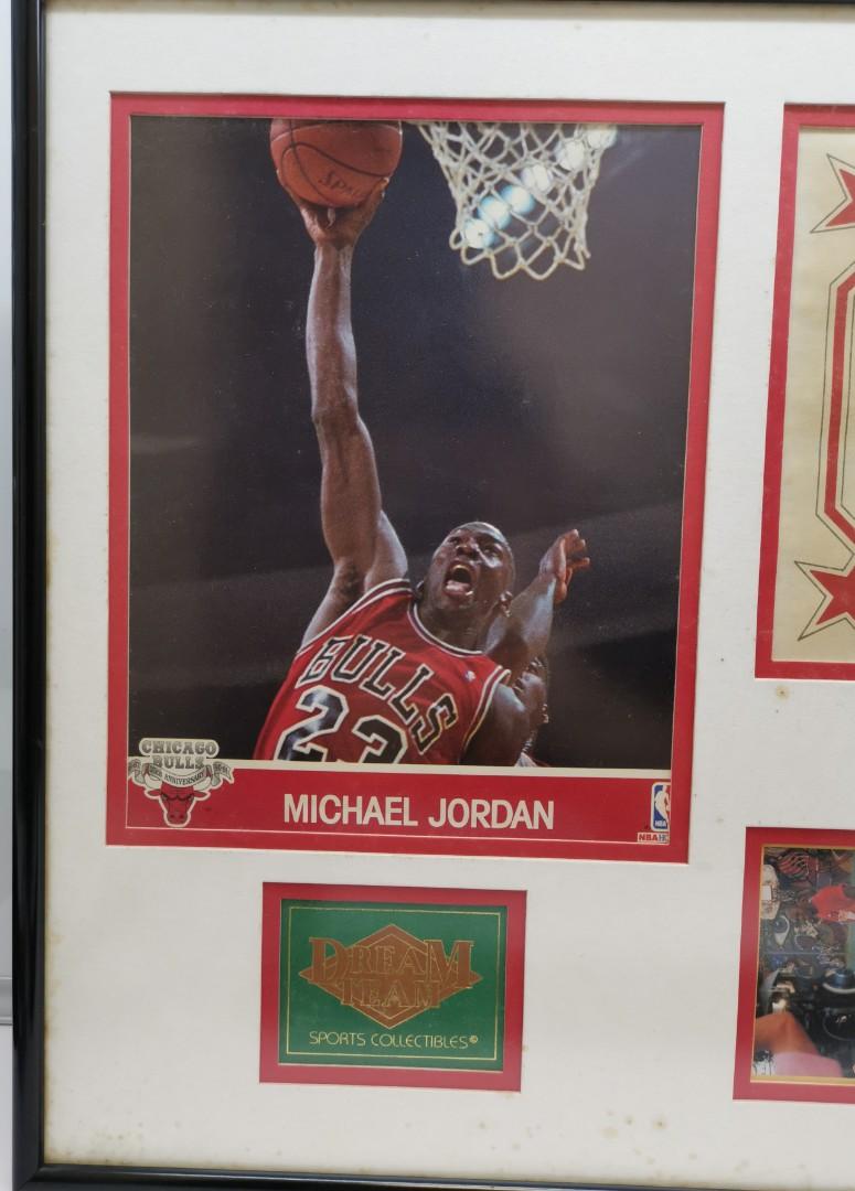 Michael Jordan memorabilia nba cards framed, Hobbies & Toys