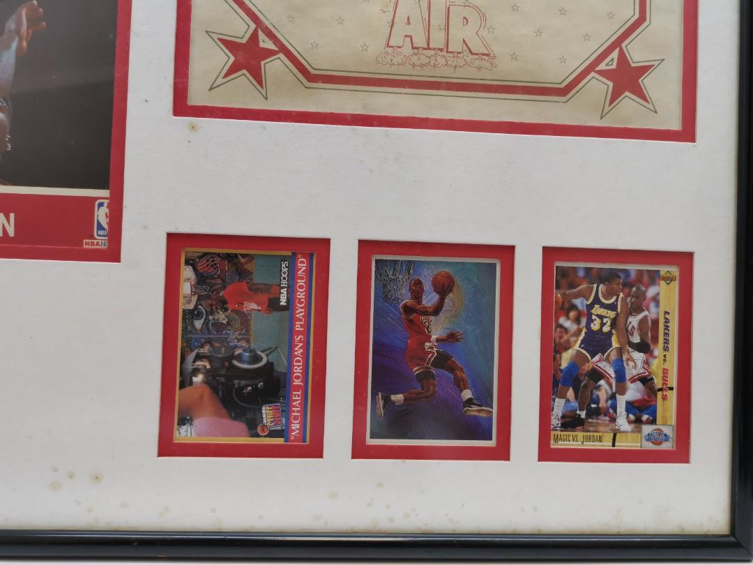 Michael Jordan memorabilia nba cards framed, Hobbies & Toys