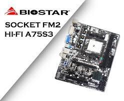 MOTHERBOARD, Biostar HiFi A75S3 FM2 SOCKET (Category: Computer Parts) located in Quezon City. Submitted by besteinpc (Listing ID 286467237, Image 3). Description: MOTHERBOARD, Biostar HiFi A75S3 FM2 SOCKET CPU SUPPORT AMD A10 Processor AMD A8 Processor AMD A6 Processor AMD A4 Processor AMD E2 Processor AMD Athlon™ II X4 Processor Maximum CPU TDP (Thermal Design Power) : 100Watt MEMORY Support Dual Channel DDR3 2133/1866/1600/1333/1066/800 MHz 2 x