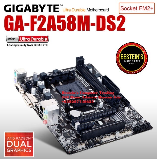 Motherboard Gigabyte Ga F2a58m Ds2 Fm2 Socket Micro Atx Electronics Computer Parts Accessories On Carousell