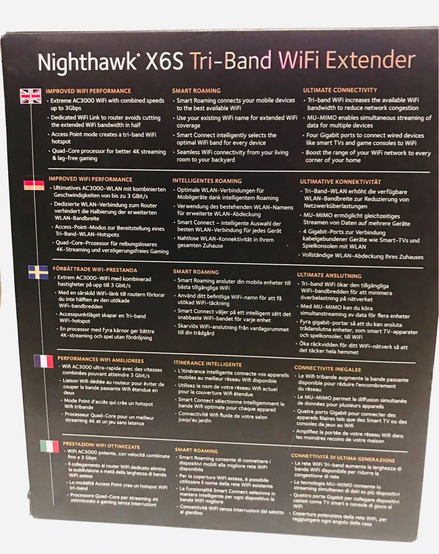 Netgear Nighthawk X6s Ac3000 Tri Band Range Extender Electronics Others On Carousell
