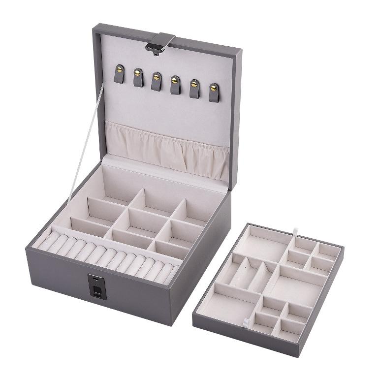 New Fingerprint Lock Jewelry Box Highend Jewelry Watch Storage Box