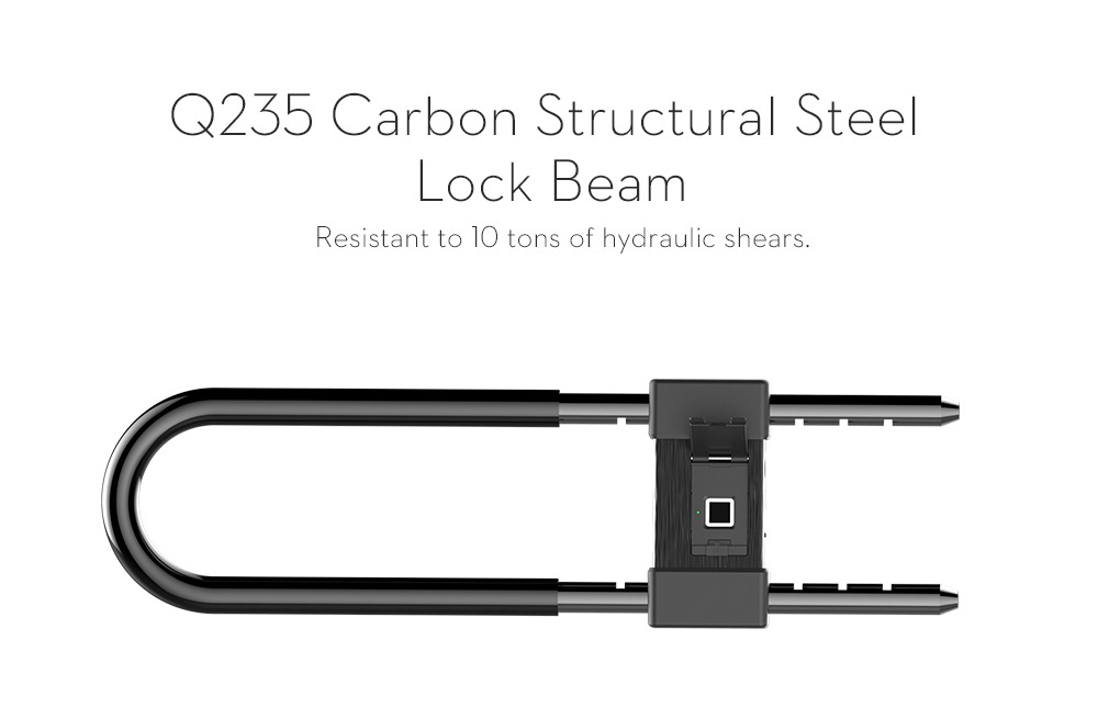 Smart Fingerprint U Lock Glass Door Lock Extension Insert Lock Anti