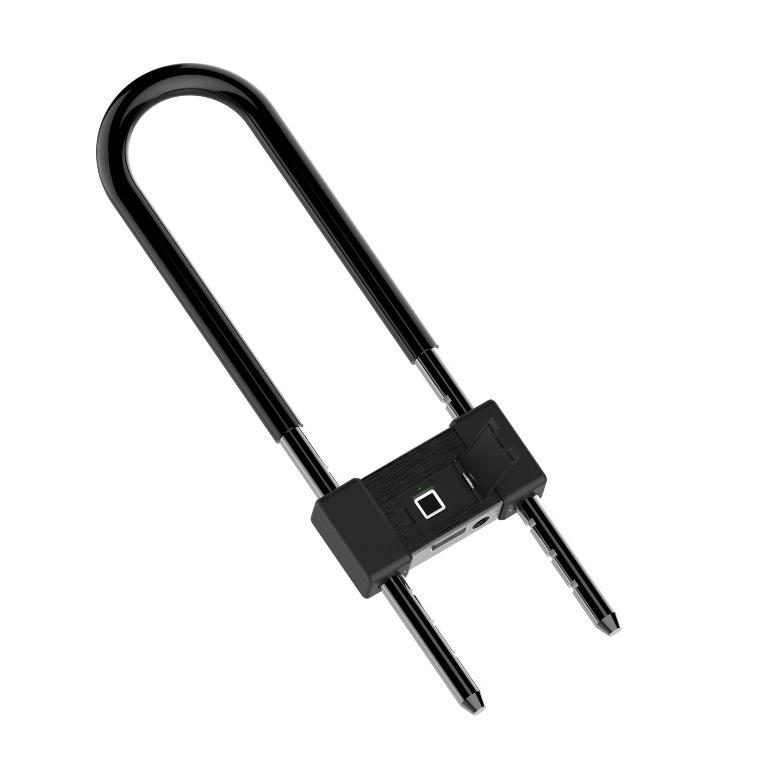 Smart Fingerprint U Lock Glass Door Lock Extension Insert Lock Anti