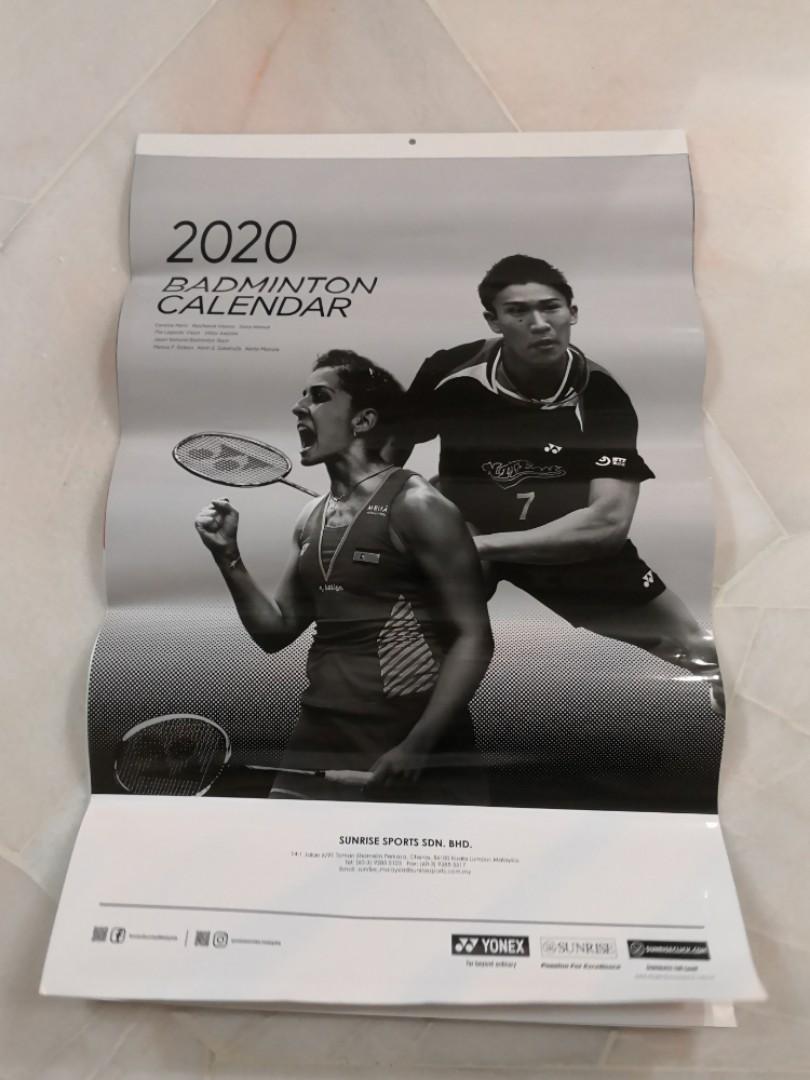 Yonex Sunrise 2020 Calendar Sports Other On Carousell