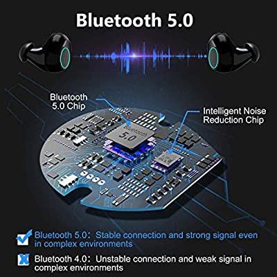 ZoeeTree i18 Upgrade Bluetooth Earphones Wireless Earbuds Bluetooth 5.0 Bluetooth Earbuds with 3000mAh Charging Case for 120H HiFi Stereo Sound