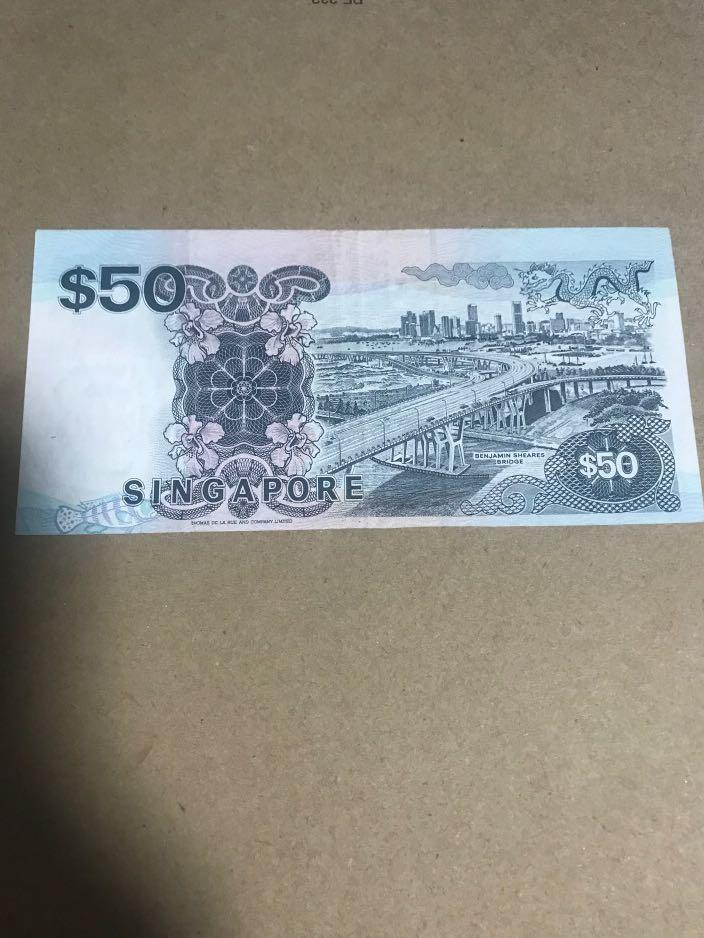 $50 error note (Category: Currency) located in Singapore. Submitted by ka.ching (Listing ID 286634608, Image 2). Description: Please see last photo for comparison to see error Condition EF Meet up at Bt gombak .