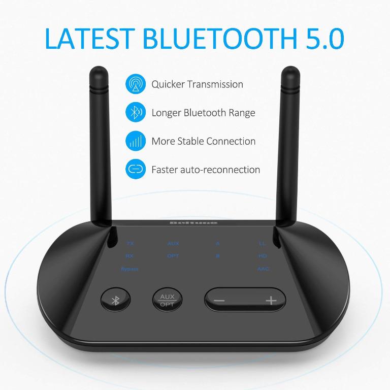 Boltune bluetooth 5.0 best sale transmitter and receiver