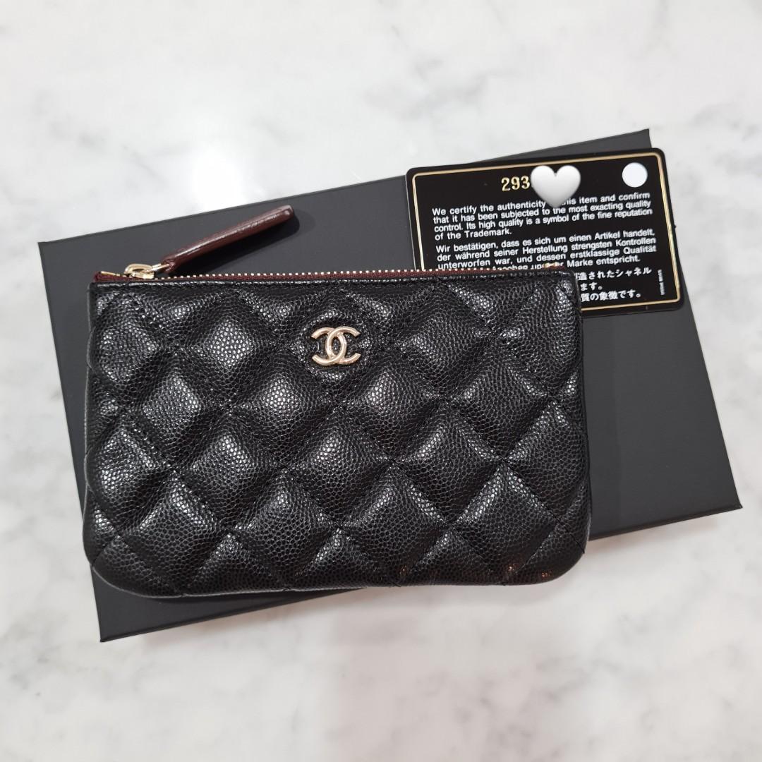 Chanel Classic Mini Pouch, Mini O Case Caviar (Black), Luxury, Bags ...