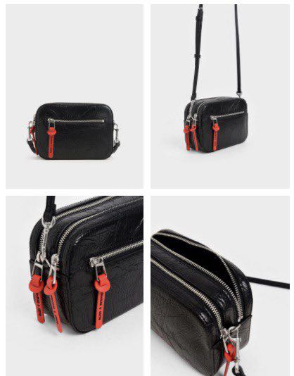 charles and keith wrinkled effect bolsa