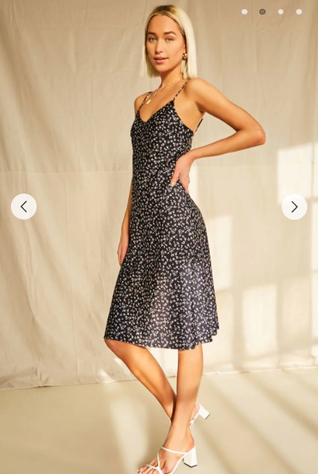 F21 Forever 21 Floral Satin Cami Dress Women s Fashion Tops Sleeveless on Carousell