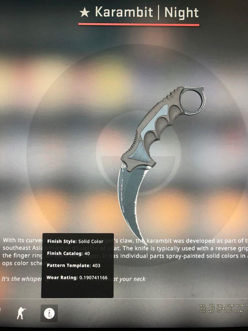 Karambit Night Ft Toys Games Video Gaming In Game Products On Carousell A great knife for anyone looking to take their gaming setup to the next level. carousell