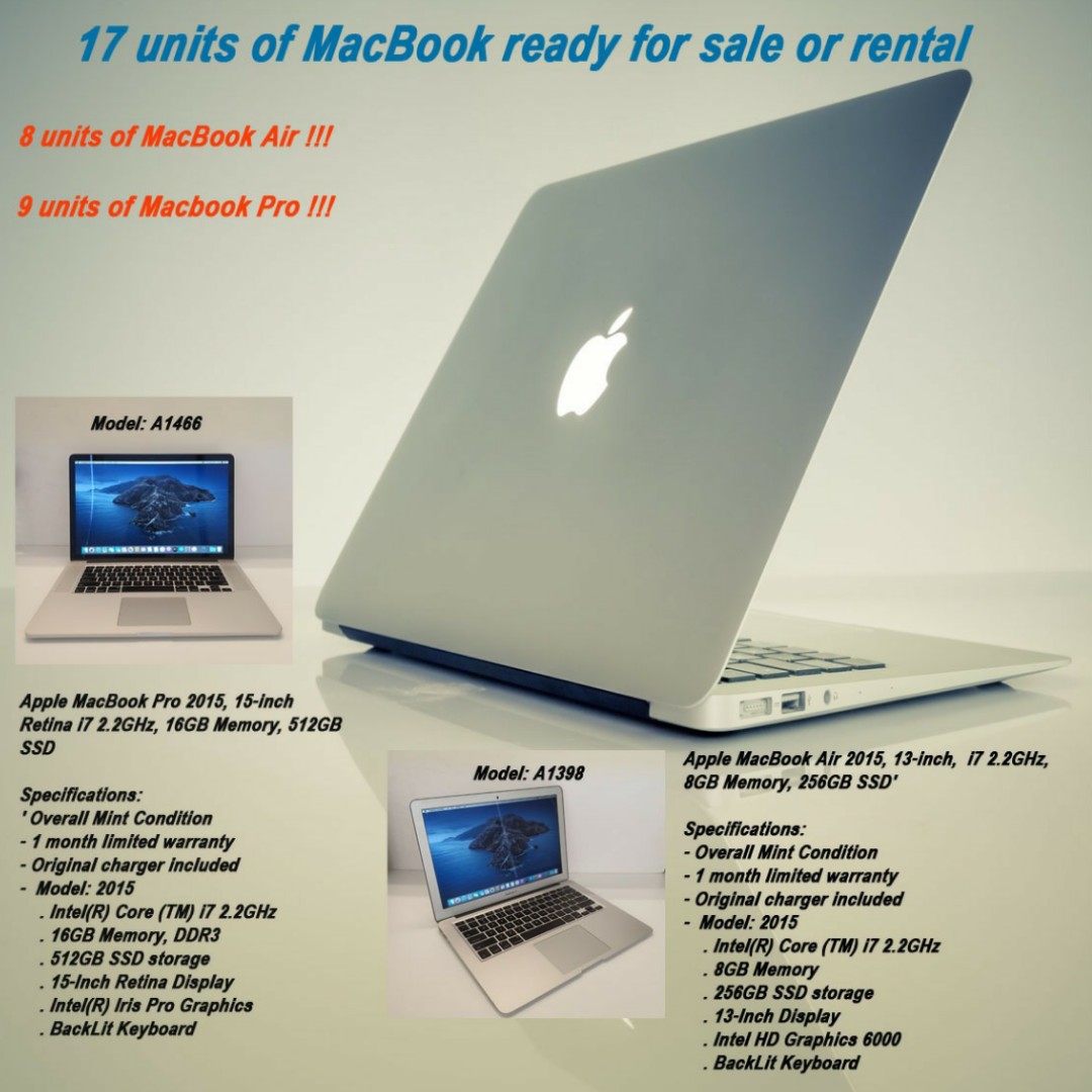 Macbook Pro Macbook Air Sales Rental Electronics Computers Laptops On Carousell