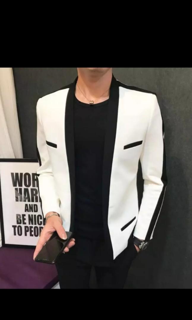 White black coat outlet pant