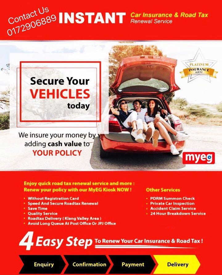 Renewal Car Insurance Road Tax Services Others On Carousell