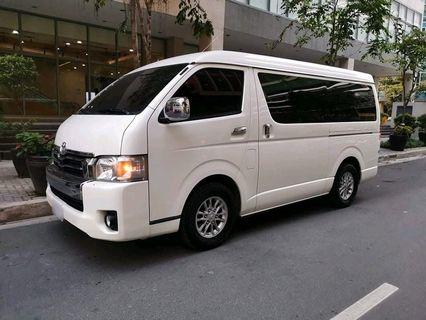 Van For Rent Toyota Hiace Super Grandia For Rent Shuttle Service Manila Airport Transfer VIP Service