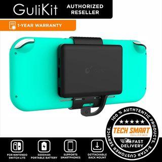 GuliKit Battery Pack for Nintendo Switch Lite, 5000mAh Portable Battery Case Power Bank with Back Mount Clip for Switch Lite, Smartphones and Tablets