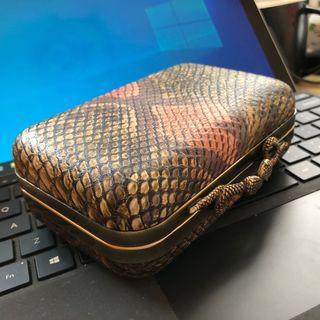 [US Brand] Leather Clutch with Snake Pattern
