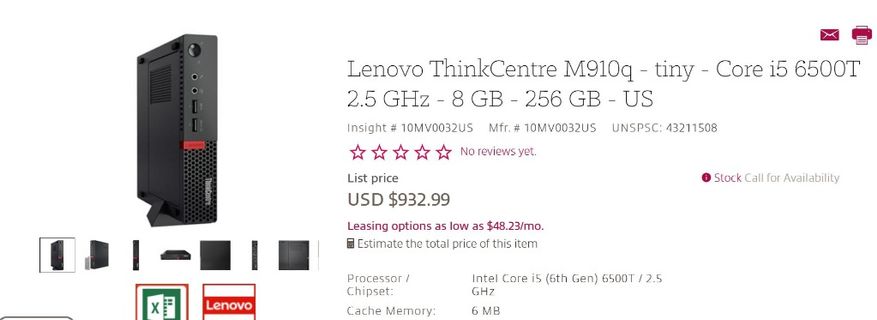 Lenovo ThinkCentre M70q -Tiny 10th Gen Core i5 /8GB/512GB SSD/ Win 10 Pro –