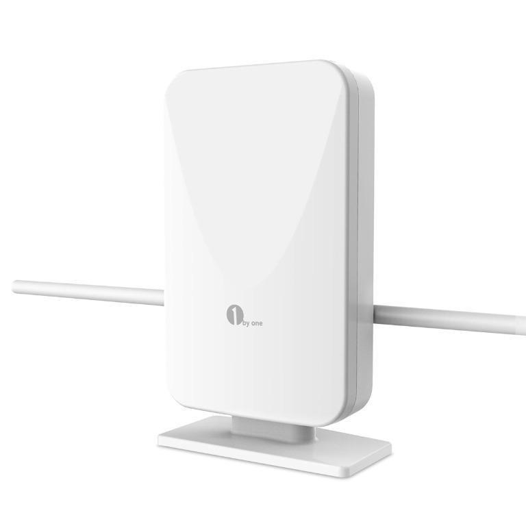 1byone Outdoor Tv Antenna Digital Tv Aerial For Hdtv Dvb T Receiver Vhf Uhf Fm Digital Freeview And Analog Tv Signals Smd Circuit Technology Anti Uv Coating Waterproof And Compact Design Electronics Others On Carousell