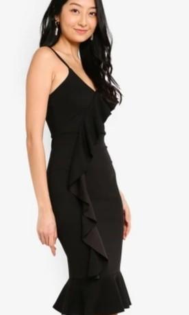 Ruffle front midi dress Clearance