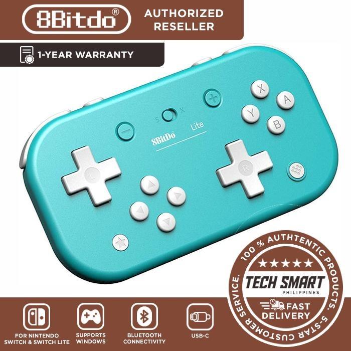 8Bitdo Lite Bluetooth Gamepad for Nintendo Switch Lite, Nintendo Switch & Windows (Category: Controllers) located in Manila. Submitted by techsmartph (Listing ID 286750963, Image 1). Description: Split DPAD for more accurate actions Wireless Bluetooth, USB-C Lag Free with responsive four face buttons Customizable turbo functionality Upgradeable firmware GUARANTEED ORIGINAL/AUTHENTIC ITEMS AUTHORIZED RESELLER WITH 1-YEAR WARRANTY Visit Tech Smart 
