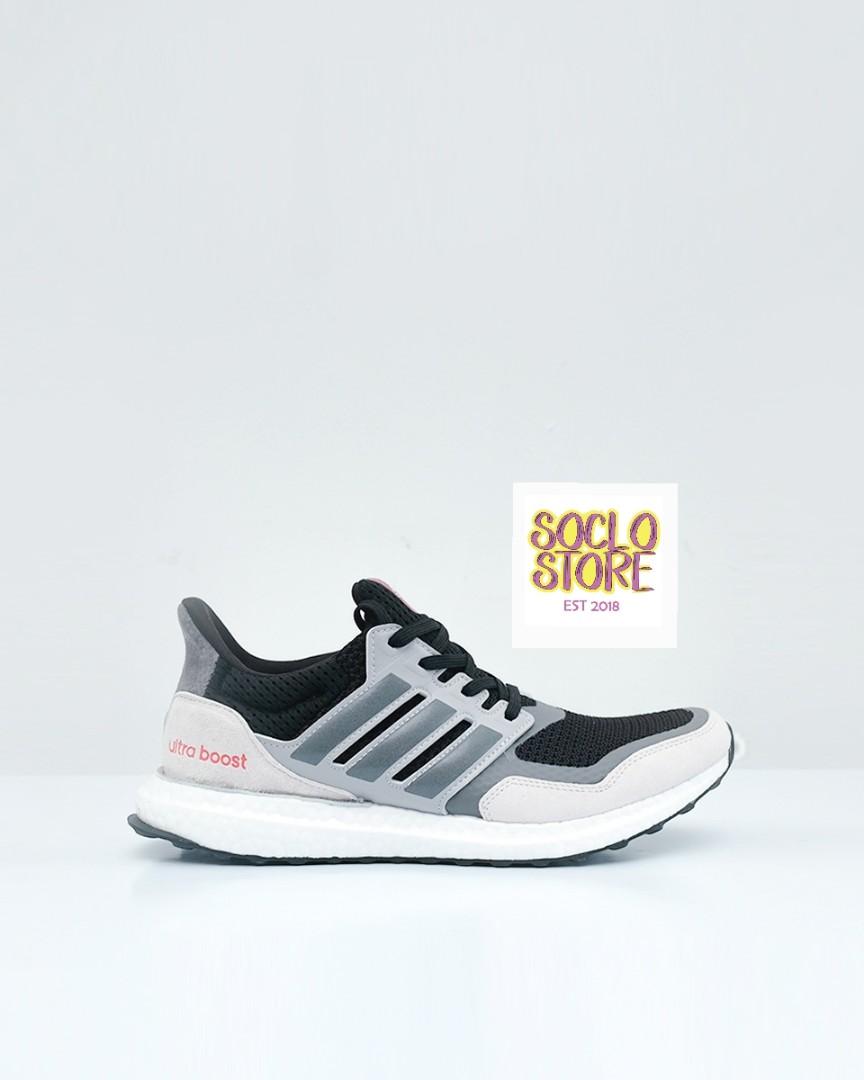 Ultra boost s&l black grey four red discount
