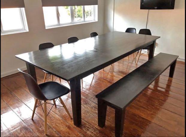Big Solid Crate Barrel Dining Table Furniture Tables Chairs On Carousell