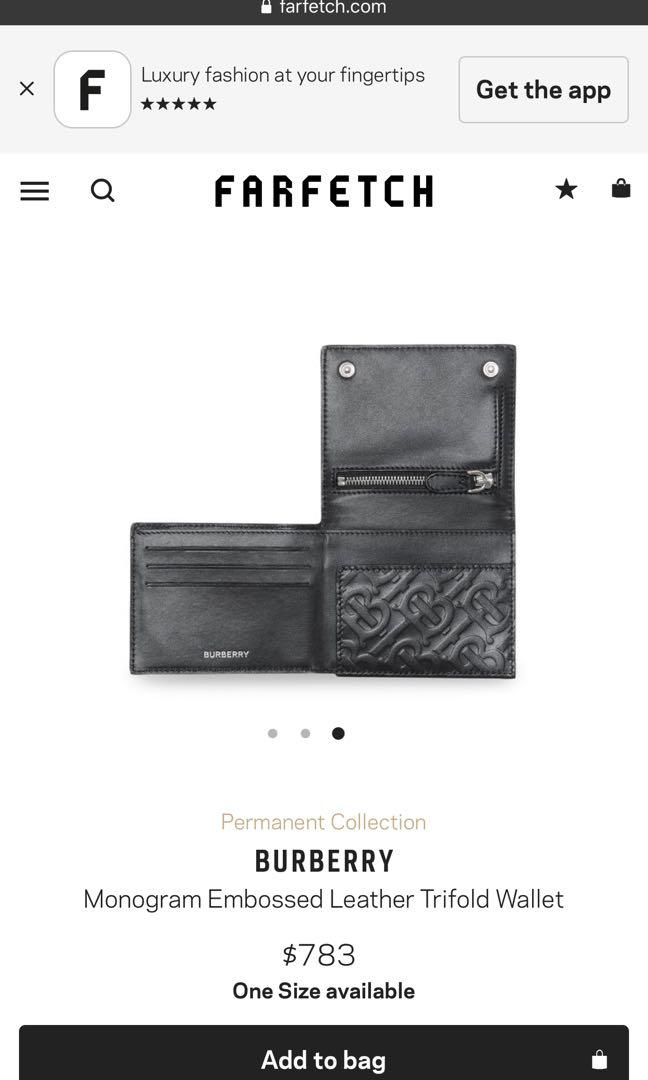 Burberry mens trifold wallet store