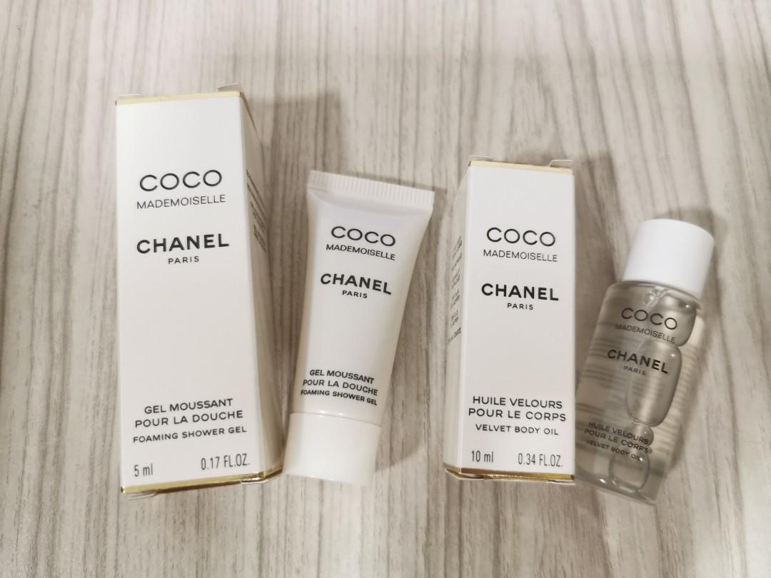 Chanel Coco mademoiselle velvet body oil 10ml & foaming shower gel 5mll,  Beauty & Personal Care, Fragrance & Deodorants on Carousell