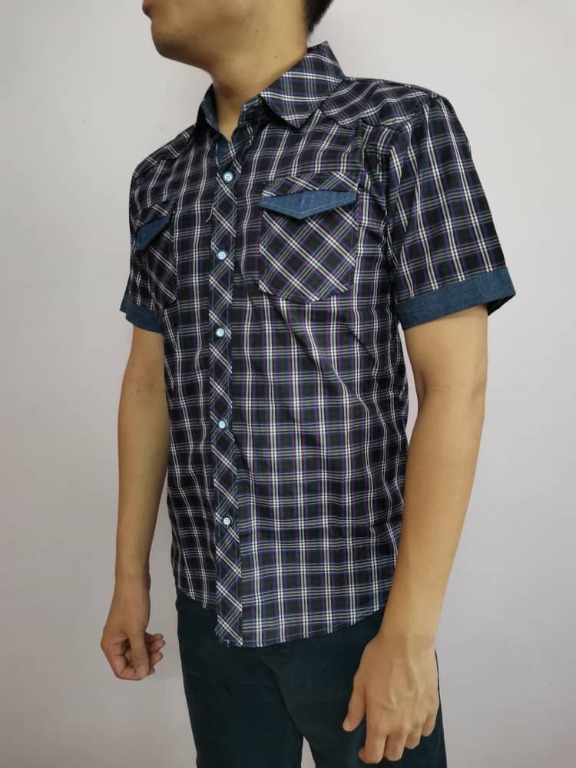 Clearance Men Smart Semi Formal Casual Button Shirt Men S