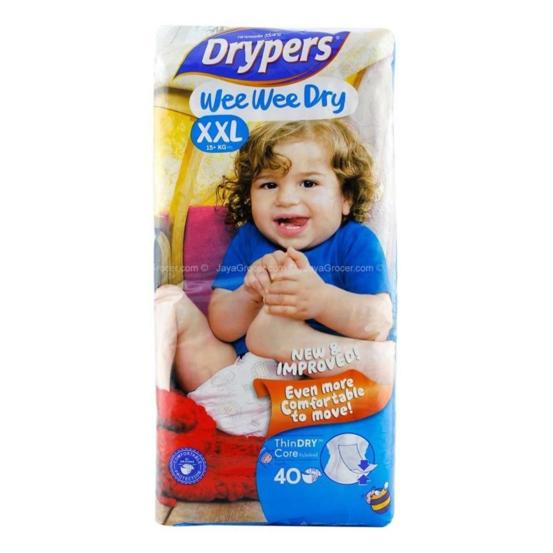 Drypers xxl tape diapers, Babies & Kids, Bathing & Changing, Diapers