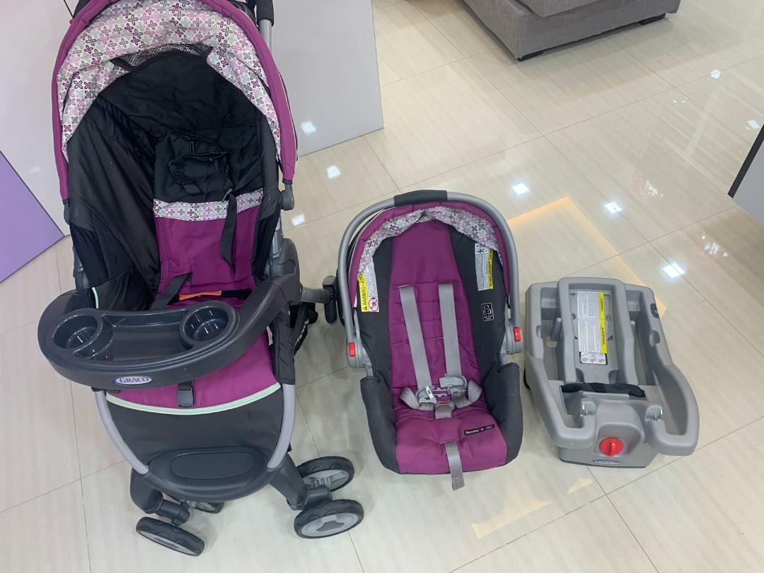 Graco purple stroller sale and carseat