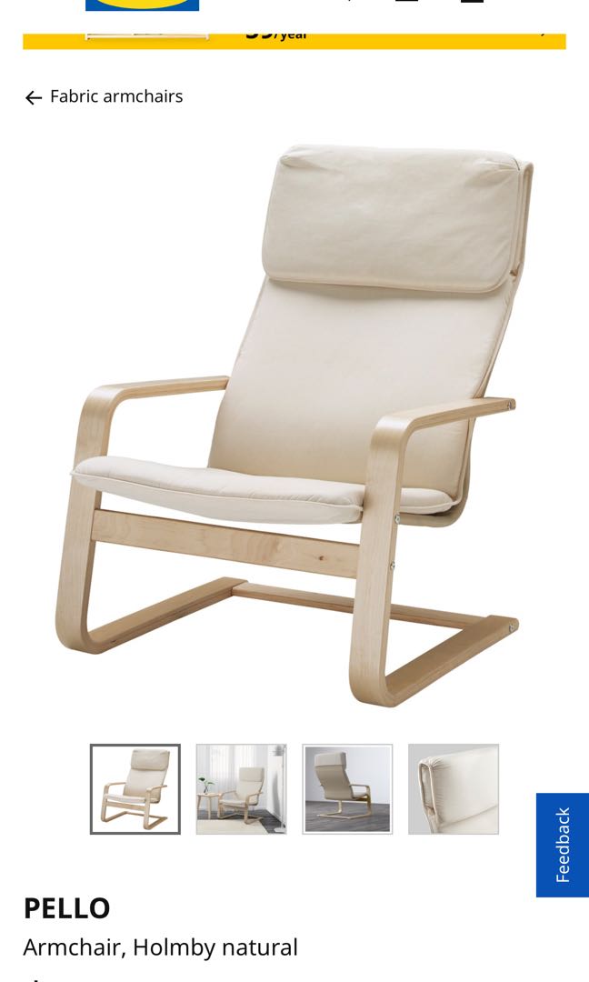 IKEA Armchair PELLO, Furniture & Home Living, Furniture, Chairs on