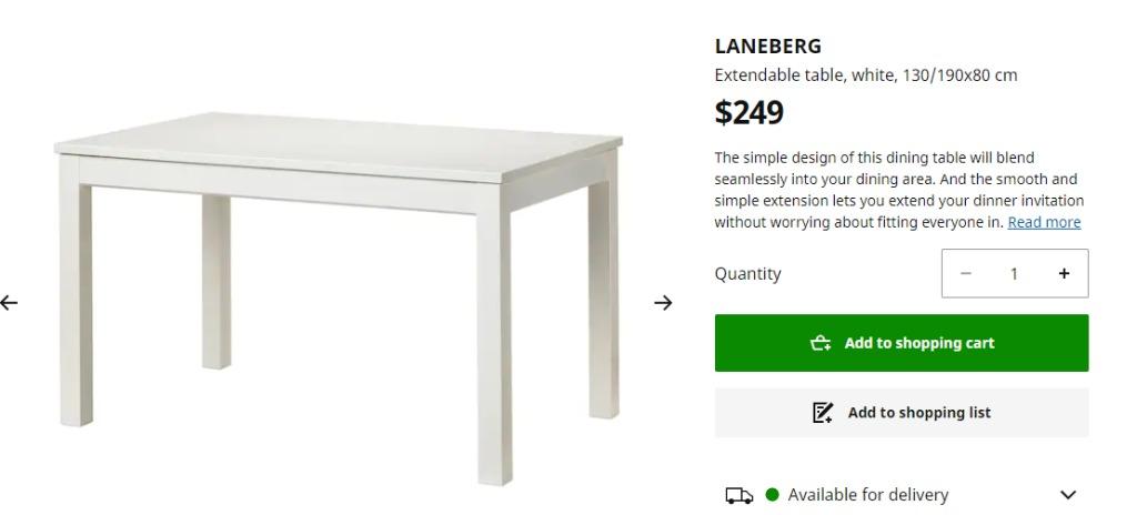 Ikea laneberg table white cheap