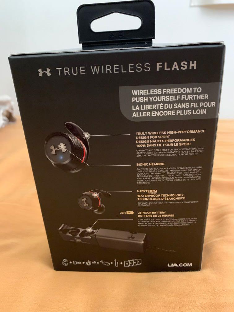 jbl under armour true wireless flash waterproof earbuds