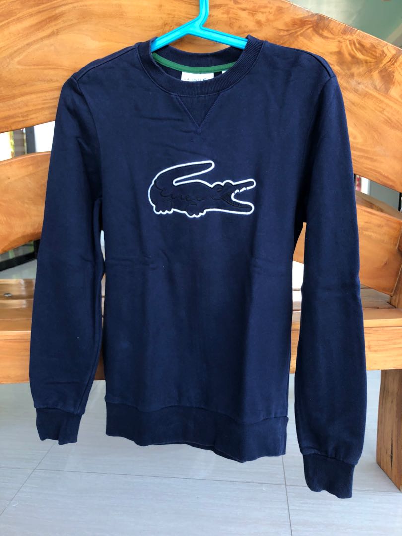 blue lacoste sweatshirt