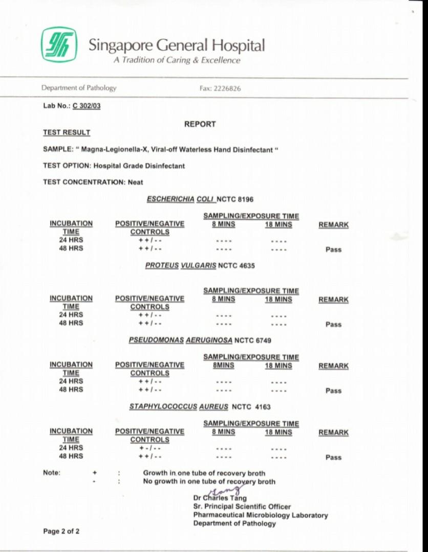 LegionellaX Viral Off Disinfectant, Beauty & Personal Care, Sanitisers