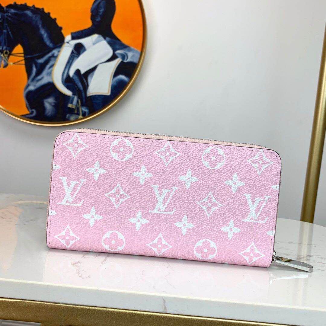Louis Vuitton LV Escale Zippy Wallet Rainbow Pink, Women's Fashion ...