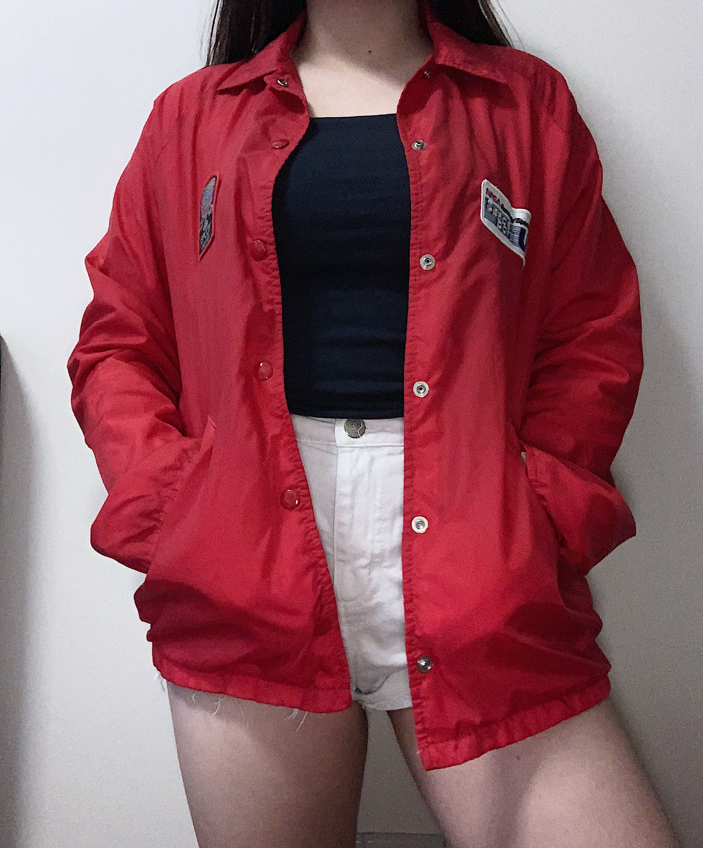 Red nasa sales bomber jacket
