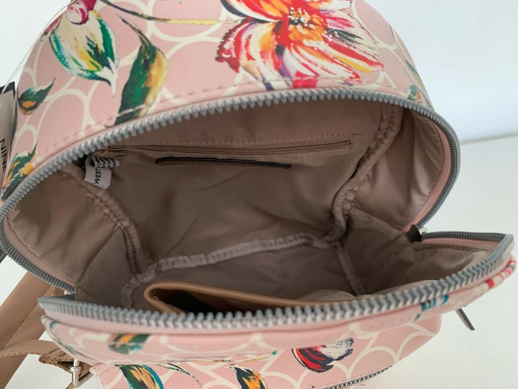 NEW NINE WEST MINI TAREN BLUSH PINK FLORAL BACKPACK BAG Women s Fashion Bags Wallets Backpacks on Carousell