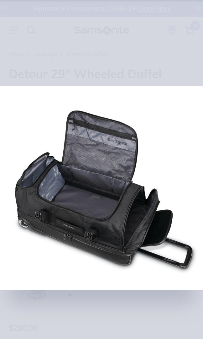 Samsonite Detour 34" Wheeled Duffel, Luxury, Bags & Wallets on Carousell