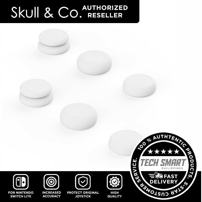 Skull & Co. Thumb Grip Set fir Nintendo Switch Lite (Category: Cases & Covers) located in Manila. Submitted by techsmartph (Listing ID 286756946, Image 1). Description: Specifically designed for Nintendo Switch Lite (also compatible with SWITCH). Three pairs of thumb grips with three different designs to meet gamers’ needs. Protect the original joystick from wear and tear. Increased accuracy through extra height and active radius. Made from speci