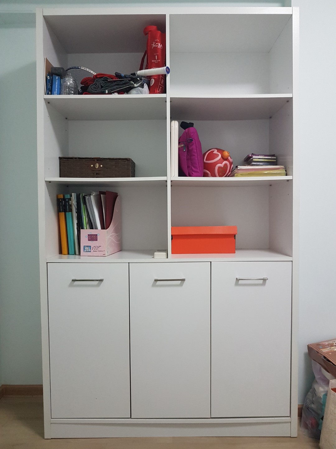 White bookshelf file Furniture, Shelves & Drawers on Carousell