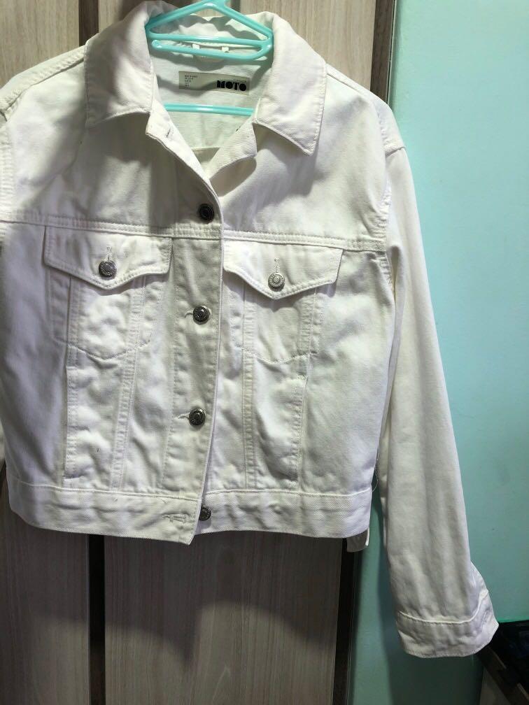 topshop white denim jacket