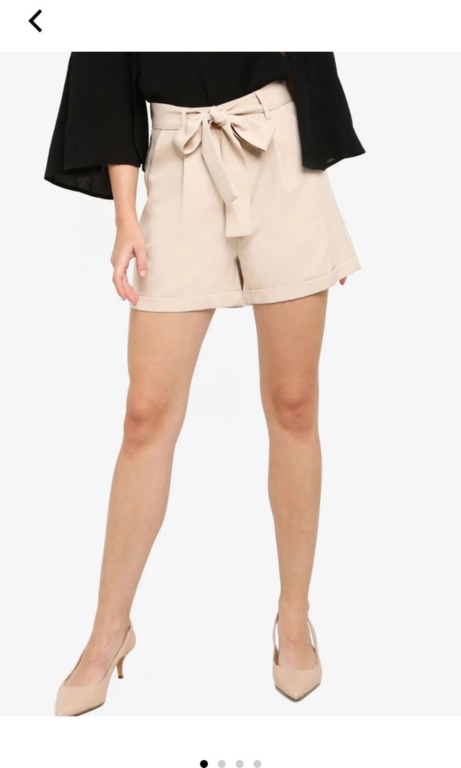 khaki tie shorts