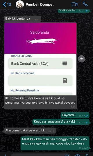 Hati-hati penipuan paycard